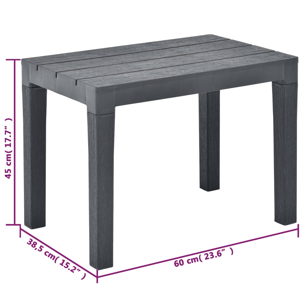 Panchine da Giardino 2 pz Antracite in Plastica - homemem39
