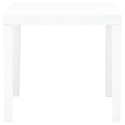 Tavolo da Giardino Bianco 78x78x72 cm in Plastica