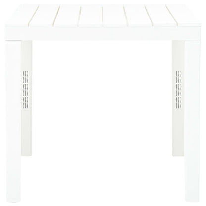Tavolo da Giardino Bianco 78x78x72 cm in Plastica
