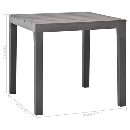 Tavolo da Giardino Mocca 78x78x72 cm in Plastica | homemem39