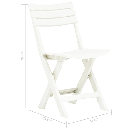 Sedie da Giardino Pieghevoli 2 pz in Plastica Bianche | homemem39