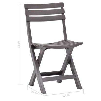Sedie da Giardino Pieghevoli 2 pz in Plastica Moca