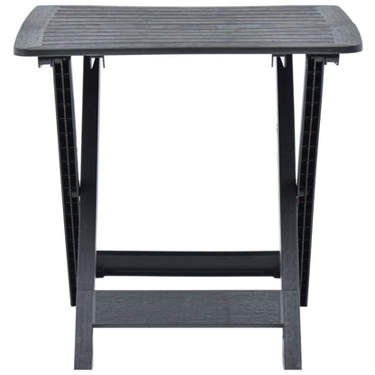 Tavolo da Giardino Antracite 79x72x70 cm in Plastica