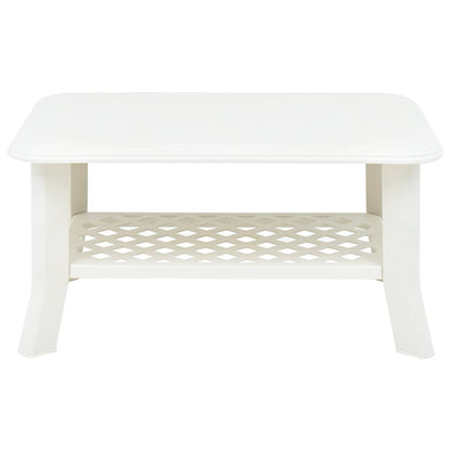Tavolino da Salotto Bianco 90x60x46 cm in Plastica | homemem39