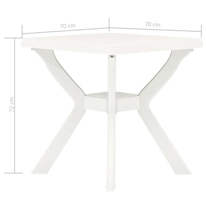Tavolo da Bistrot Bianco 70x70x72 cm in Plastica | homemem39