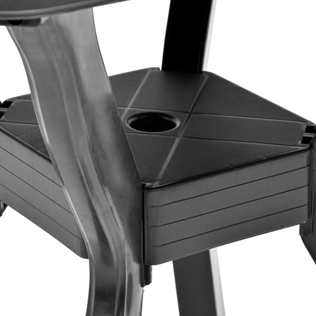 Tavolo da Bistrot Antracite 70x70x72 cm in Plastica | homemem39
