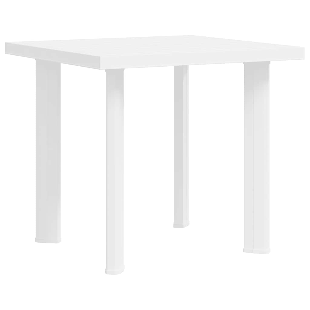 White Garden Table 78x75x72 cm in Plastic