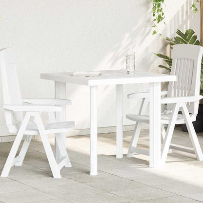White Garden Table 78x75x72 cm in Plastic