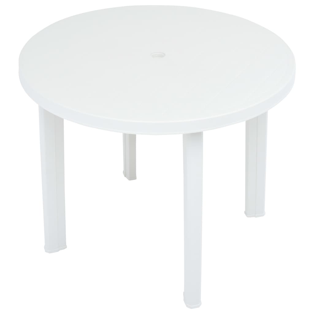 Tavolo da Giardino Bianco 89 cm in Plastica | homemem39