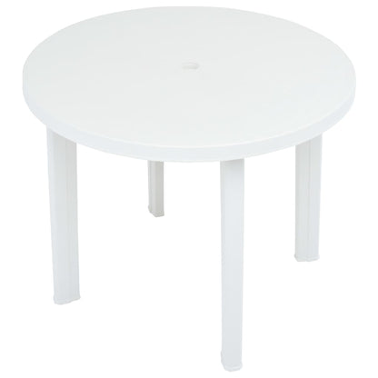 Tavolo da Giardino Bianco 89 cm in Plastica | homemem39