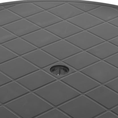 Tavolo da Giardino Antracite 89 cm in Plastica - homemem39