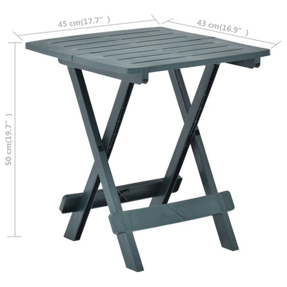 Tavolo da Giardino Pieghevole Verde 45x43x50 cm in Plastica | homemem39