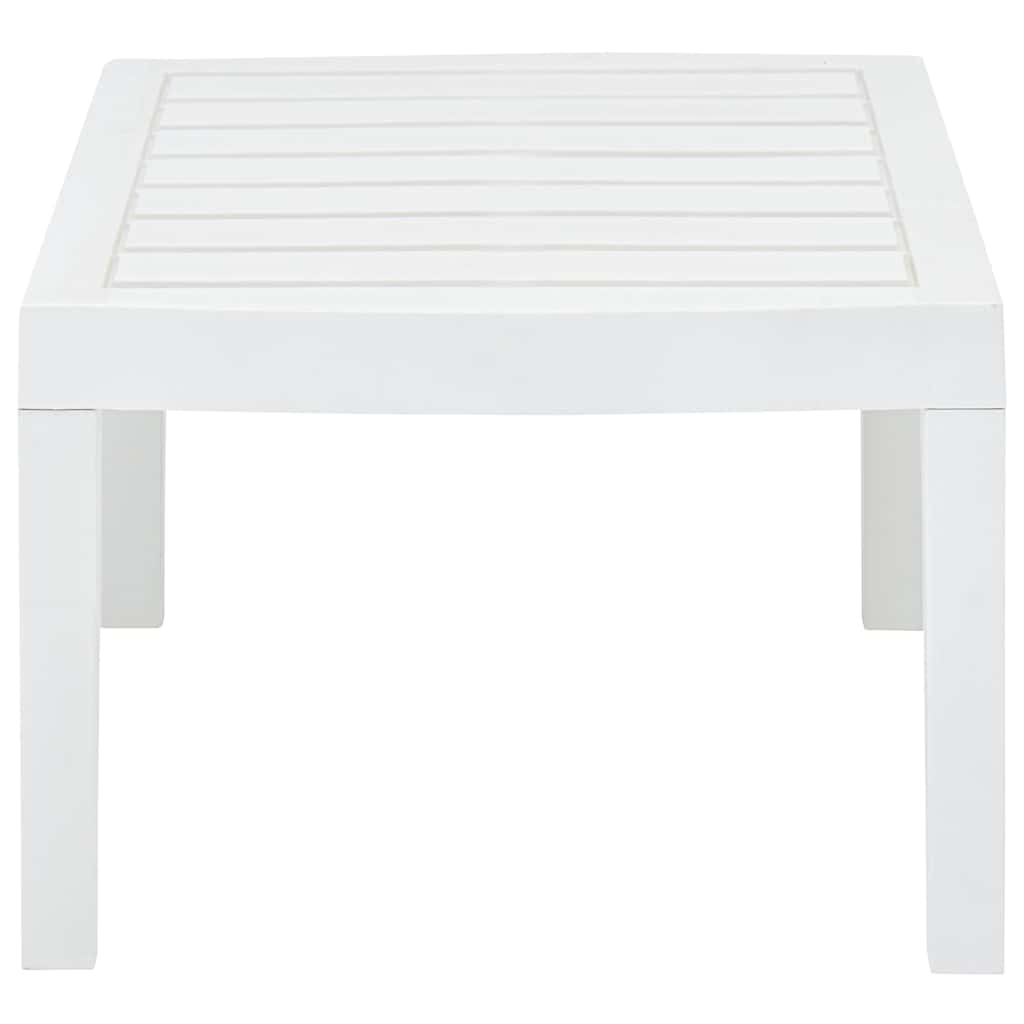 Tavolo da Giardino Bianco 78x55x38 cm in Plastica