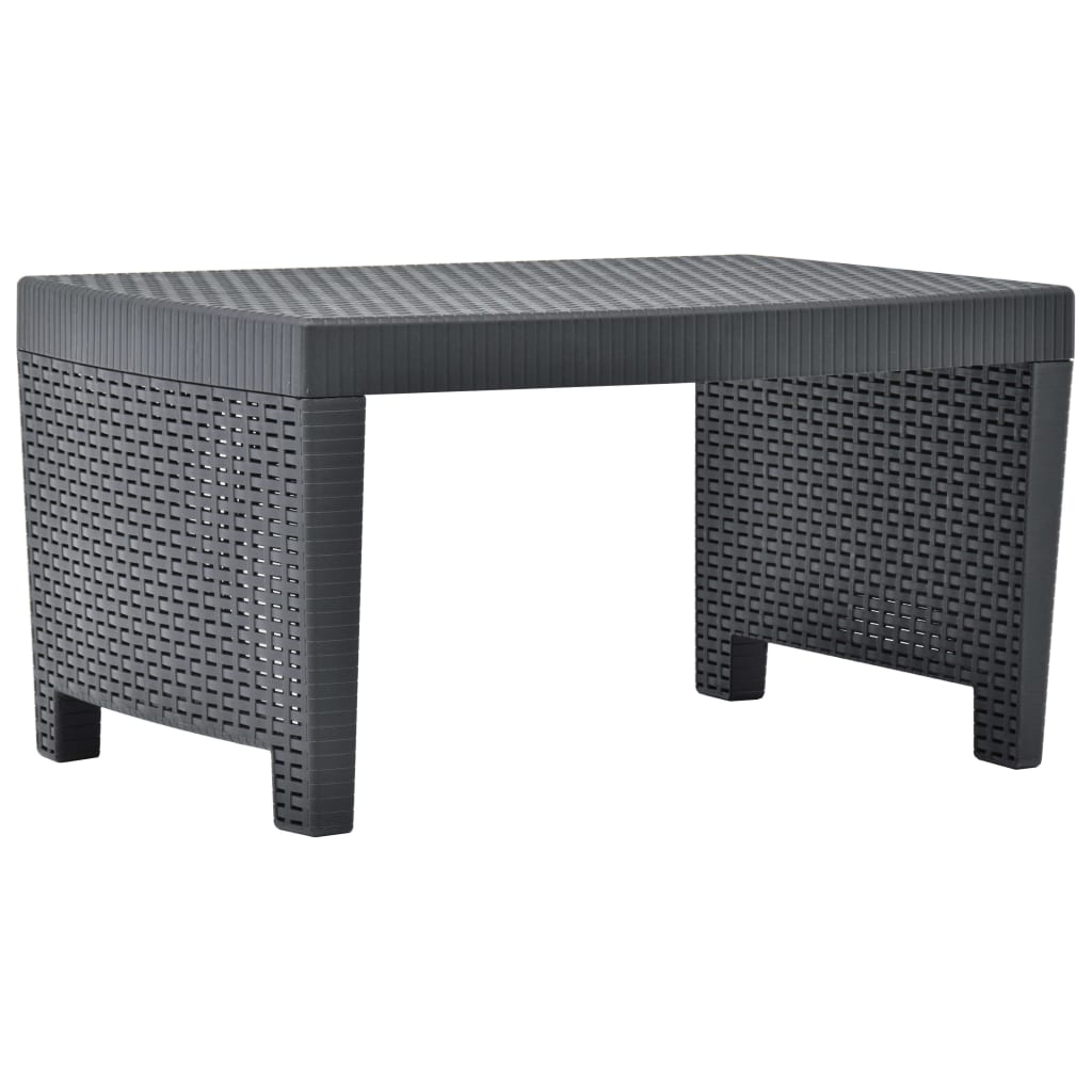Set Salotto da Giardino 3 pz in Plastica Antracite | homemem39