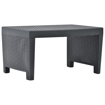 Set Salotto da Giardino 3 pz in Plastica Antracite | homemem39