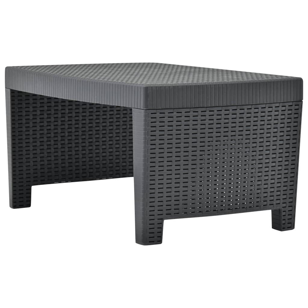 Set Salotto da Giardino 3 pz in Plastica Antracite | homemem39