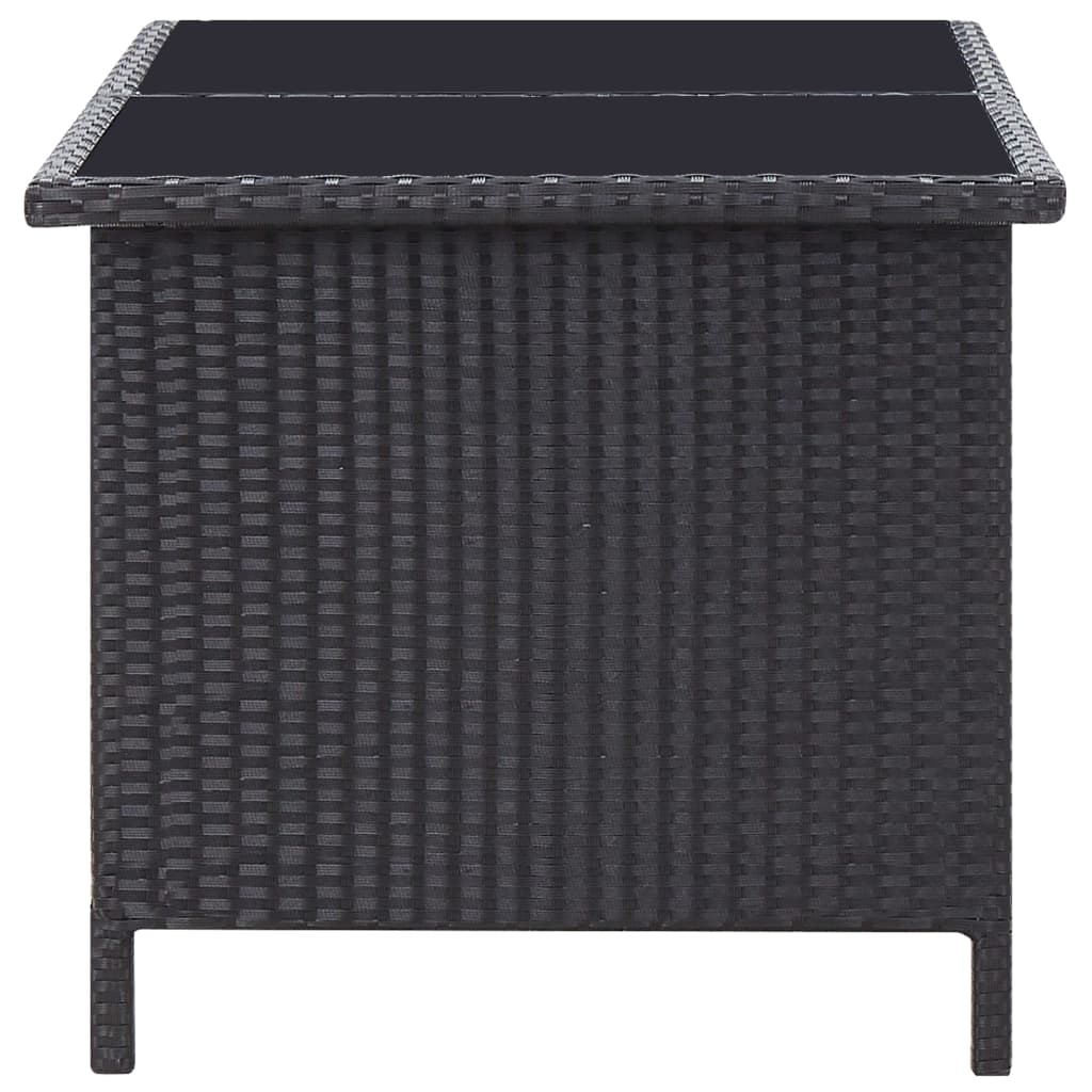 Set Divani da Giardino 6 pz con Cuscini in Polyrattan Nero | homemem39