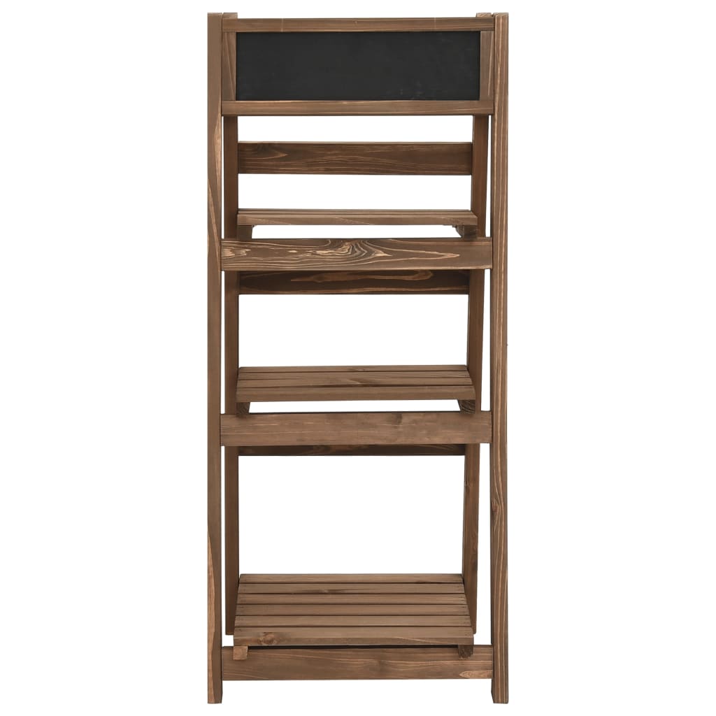Piedistallo Piante 3 Livelli con Lavagna 40x30x90cm Legno Abete | homemem39