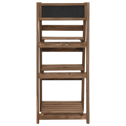 Piedistallo Piante 3 Livelli con Lavagna 40x30x90cm Legno Abete | homemem39