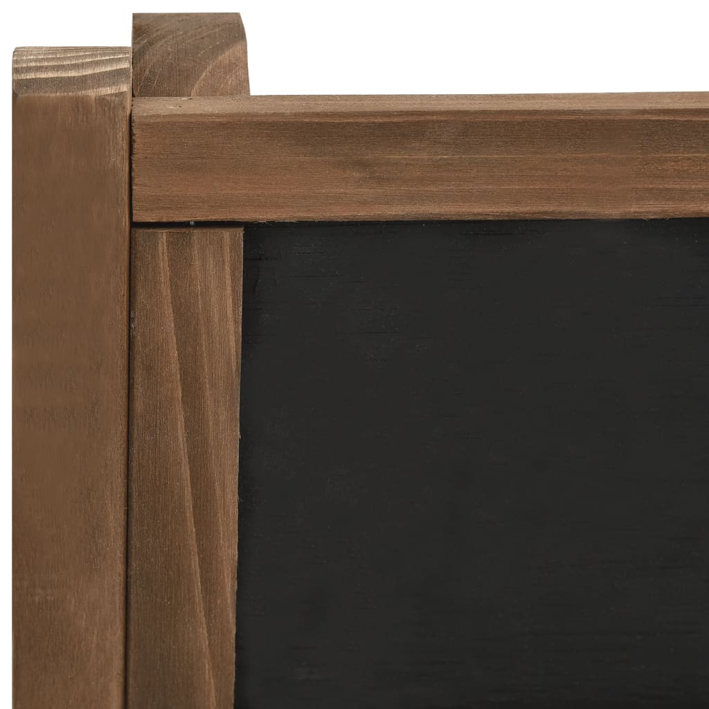 Piedistallo Piante 3 Livelli con Lavagna 40x30x90cm Legno Abete | homemem39
