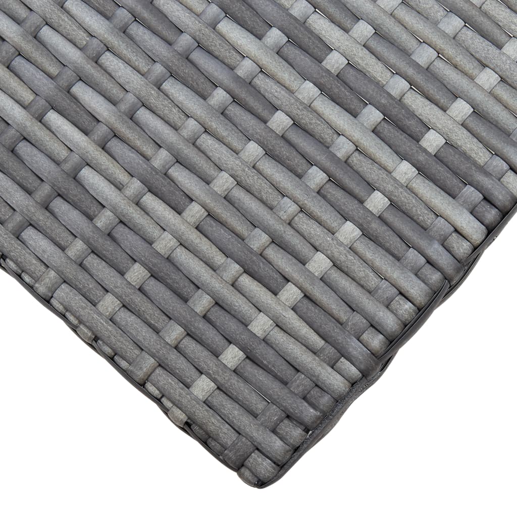 Sgabello Pieghevole in Polyrattan Grigio - homemem39