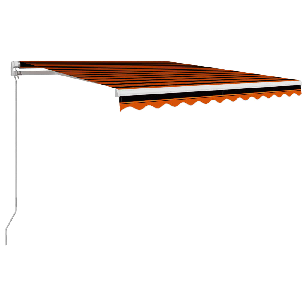 Tenda da Sole Retrattile Manuale 300x250 cm Arancione e Marrone | homemem39
