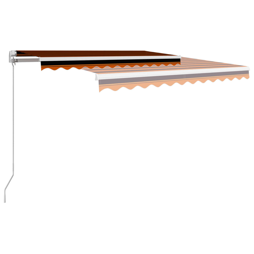 Tenda da Sole Retrattile Manuale 300x250 cm Arancione e Marrone | homemem39