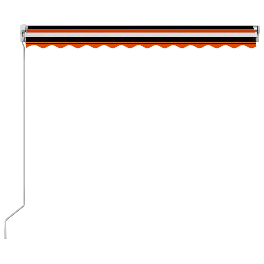 Tenda da Sole Retrattile Manuale 300x250 cm Arancione e Marrone | homemem39