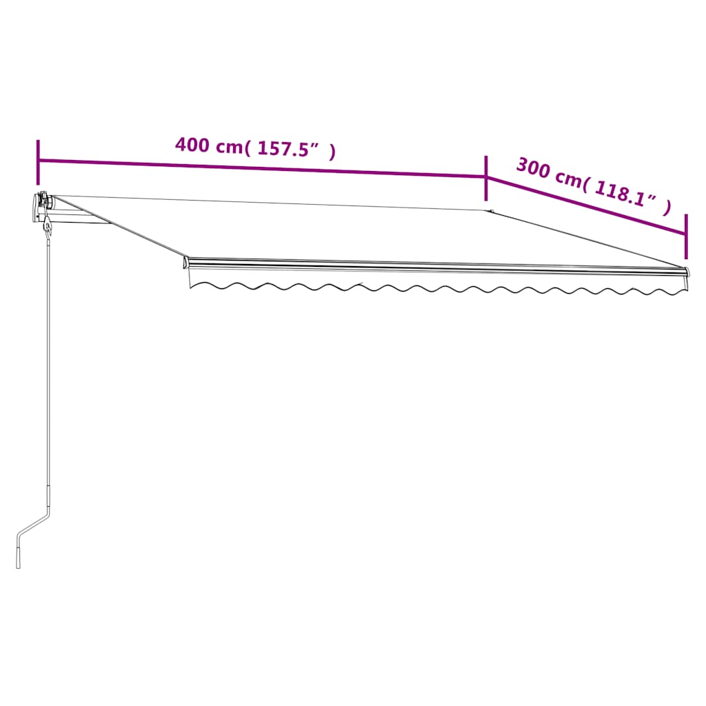 Tenda da Sole Retrattile Automatica 400x300 cm Arancione e Marrone - homemem39