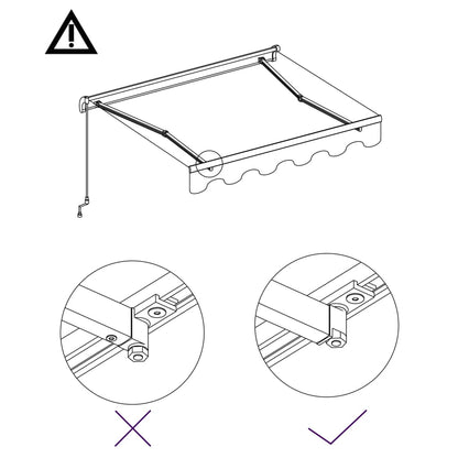 Tenda da Sole Retrattile Manuale 300x250 cm Antracite | homemem39