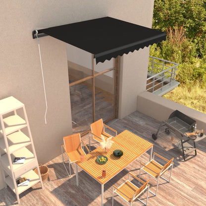 Tenda da Sole Retrattile Manuale 300x250 cm Antracite | homemem39
