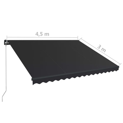 Tenda da Sole Retrattile Manuale 450x300 cm Antracite