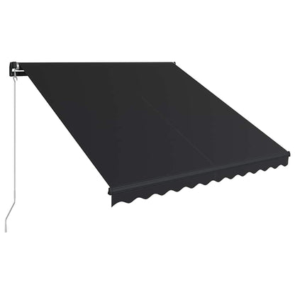 Tenda da Sole Retrattile Manuale con LED 350x250 cm Antracite - homemem39