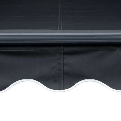 Tenda da Sole Retrattile Manuale con LED 600x300 cm Antracite