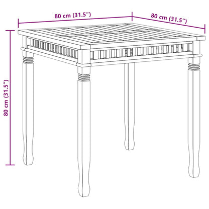 Tavolo da Pranzo per Giardino 80x80x80 cm in Massello di Teak