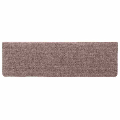 Tappetini per scale autoadesivi 15 pz 65x21x4 cm Crema Bordo rettangolare - homemem39