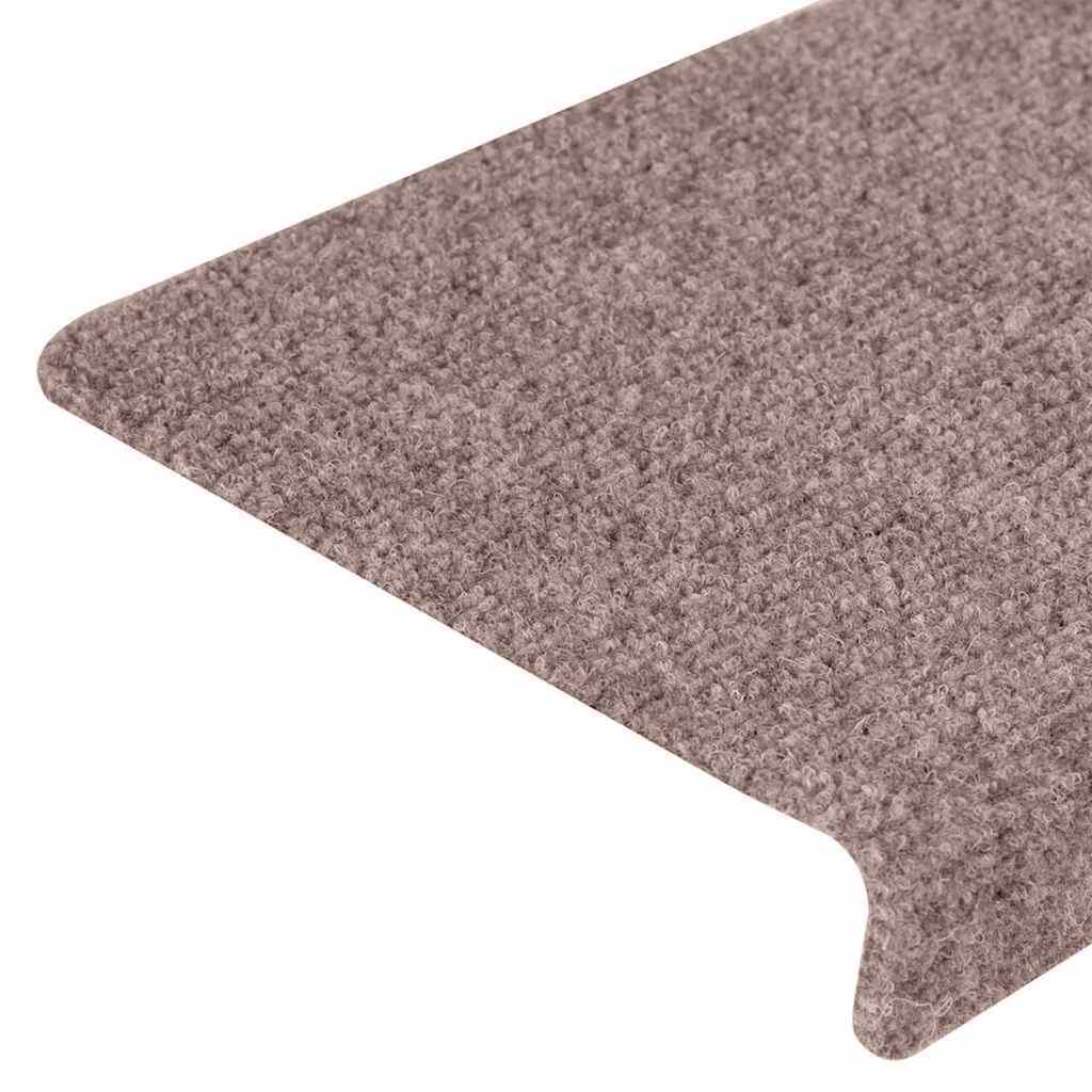 Tappetini per scale autoadesivi 15 pz 65x21x4 cm Crema Bordo rettangolare - homemem39