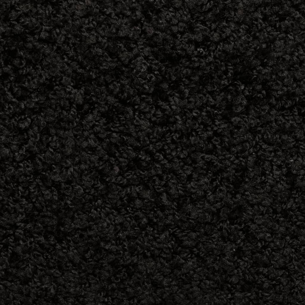 Tappetini per scale 15 pz 65x21x4 cm Nero Bordo rettangolare