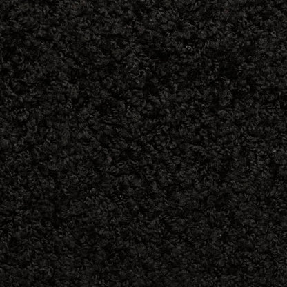 Tappetini per scale 15 pz 65x21x4 cm Nero Bordo rettangolare