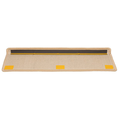 Tappetini per scale 15 pz 65x21x4 cm Crema Bordo rettangolare - homemem39