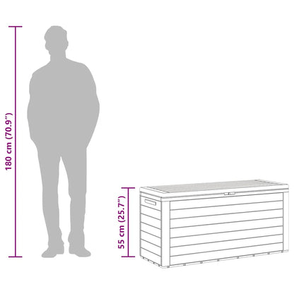 Baule da Giardino Marrone 78x44x55 cm - homemem39