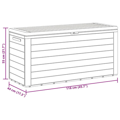 Baule da Giardino Marrone 116x44x55 cm - homemem39