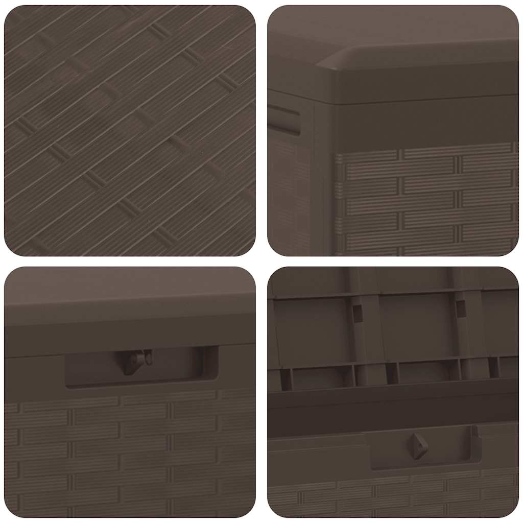 Baule da Giardino Marrone 114x47x60 cm