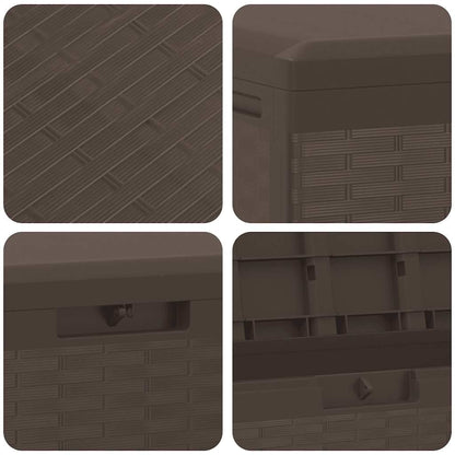 Baule da Giardino Marrone 114x47x60 cm