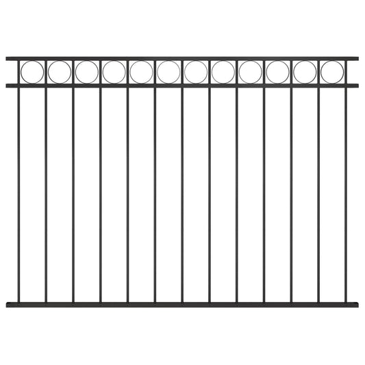 Steel Fence Panel 1.7x1.2 m Black