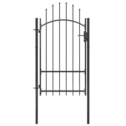 Cancello da Giardino Woerden in Acciaio 1x1,7 m Nero | homemem39