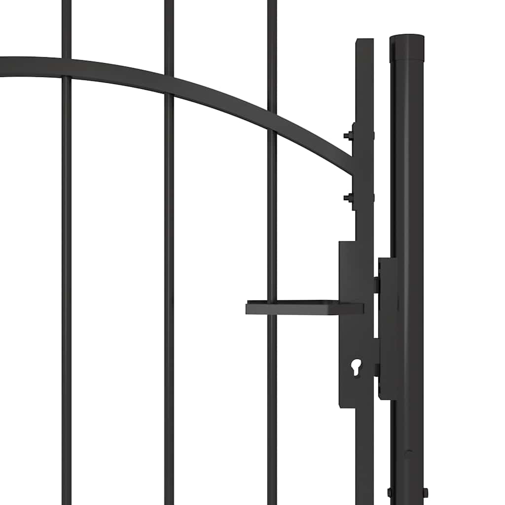 Cancello da Giardino Woerden in Acciaio 1x1,7 m Nero | homemem39