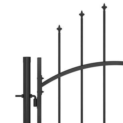 Cancello da Giardino Woerden in Acciaio 1x2 m Nero