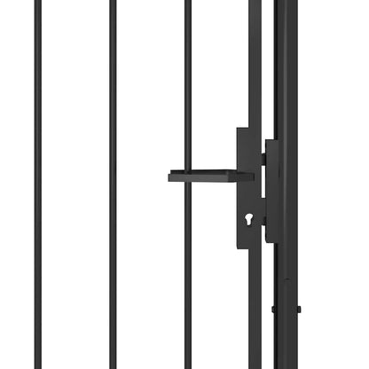 Cancello da Giardino Woerden in Acciaio 1x2 m Nero | homemem39