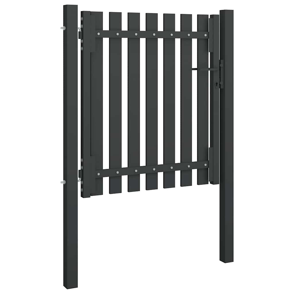 Cancello per Recinzione da Giardino in Acciaio 100x75 cm Antracite | homemem39